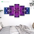 The Purple Merkabah by YantrArt 5-Piece Canvas