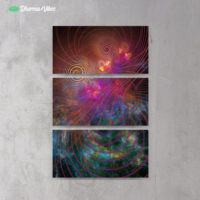 The Unfolded Cosmos by YantrArt 3-Piece Canvas
