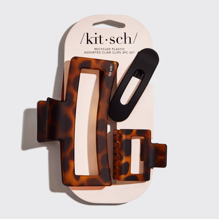 Tort & Black 3 Pack - Assorted Claw Clip - Posh West Boutique