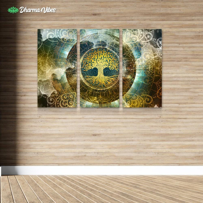 Tree of Life Energies by McAshe 3-Piece Canvas