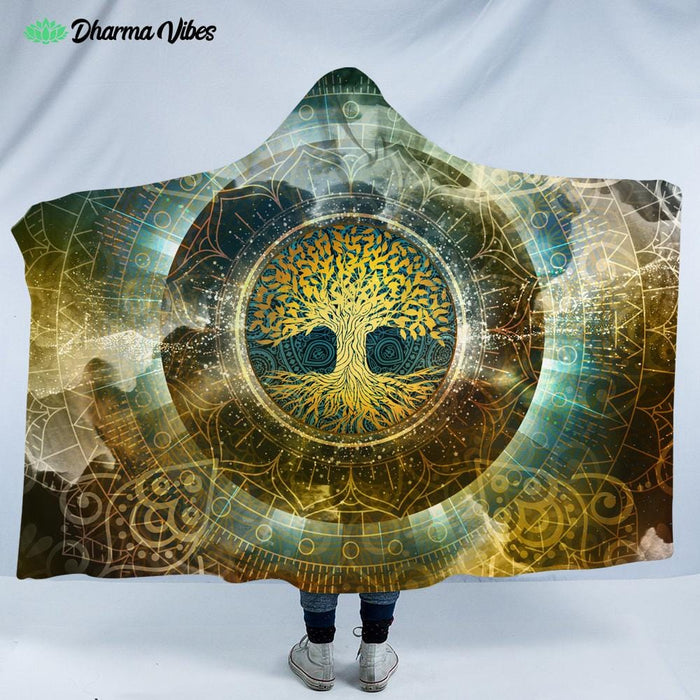 Tree Of Life Energies by Mcashe Hooded Blanket
