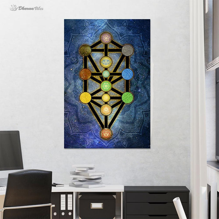 Tree of Life Kabbalah by McAshe 1-Piece Canvas