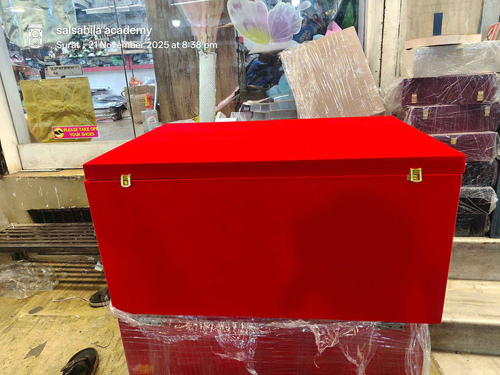 Sturdy trousseau packing box for wedding gifting - side view