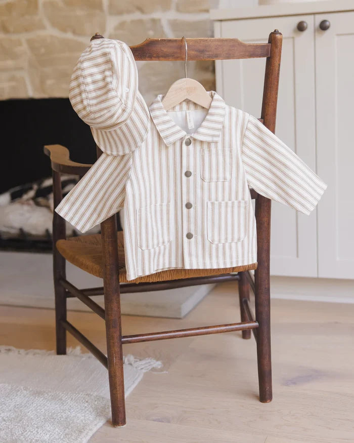 Utility Jacket || Gold Pinstripe