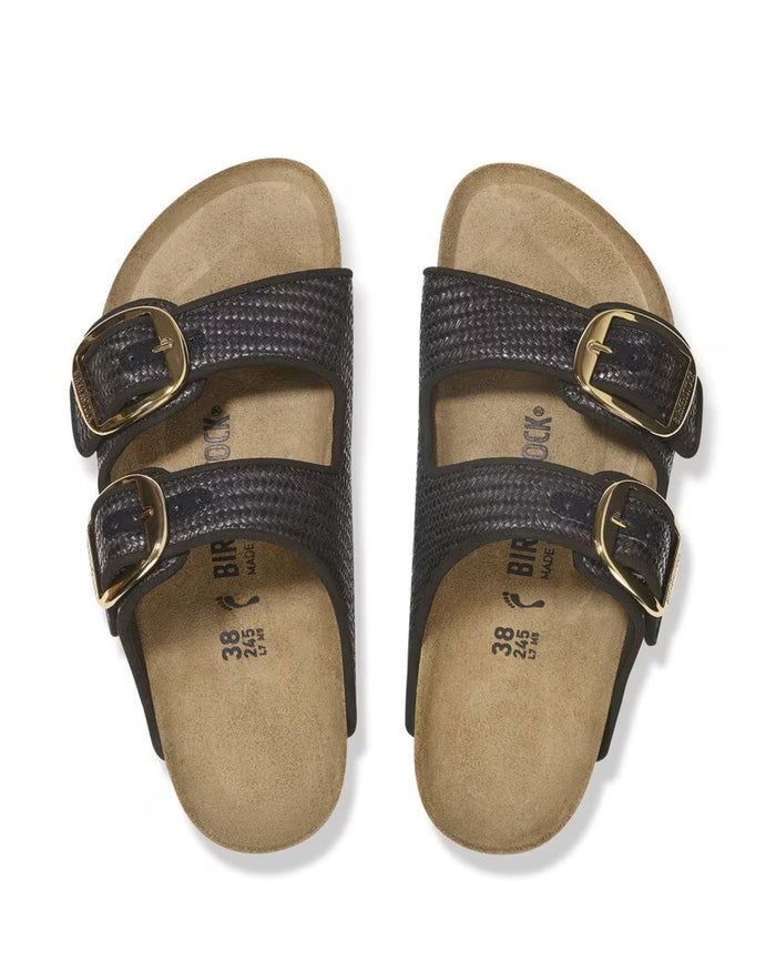 W Arizona Big Buckle Black Raffia 1029033