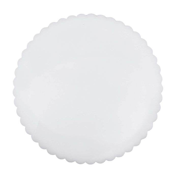 White Scalloped Acrylic 15" Placemat Set of 2