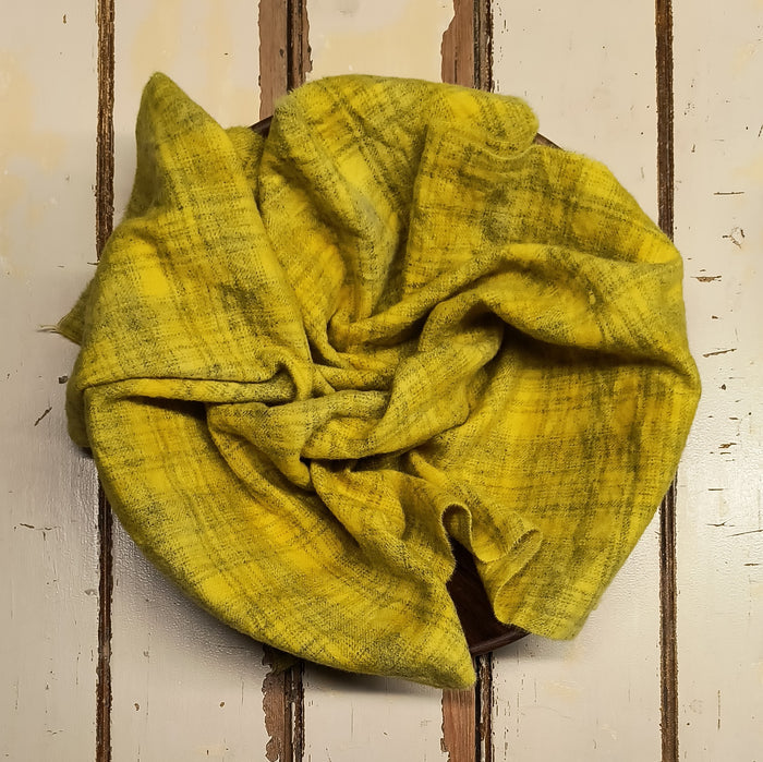 YELLOW Hand Dyed Plaid Wool (Light)