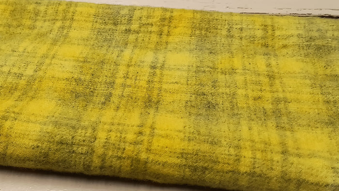 YELLOW Hand Dyed Plaid Wool (Light)
