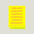 "You Are Radiant..." Gratitude Risograph Card