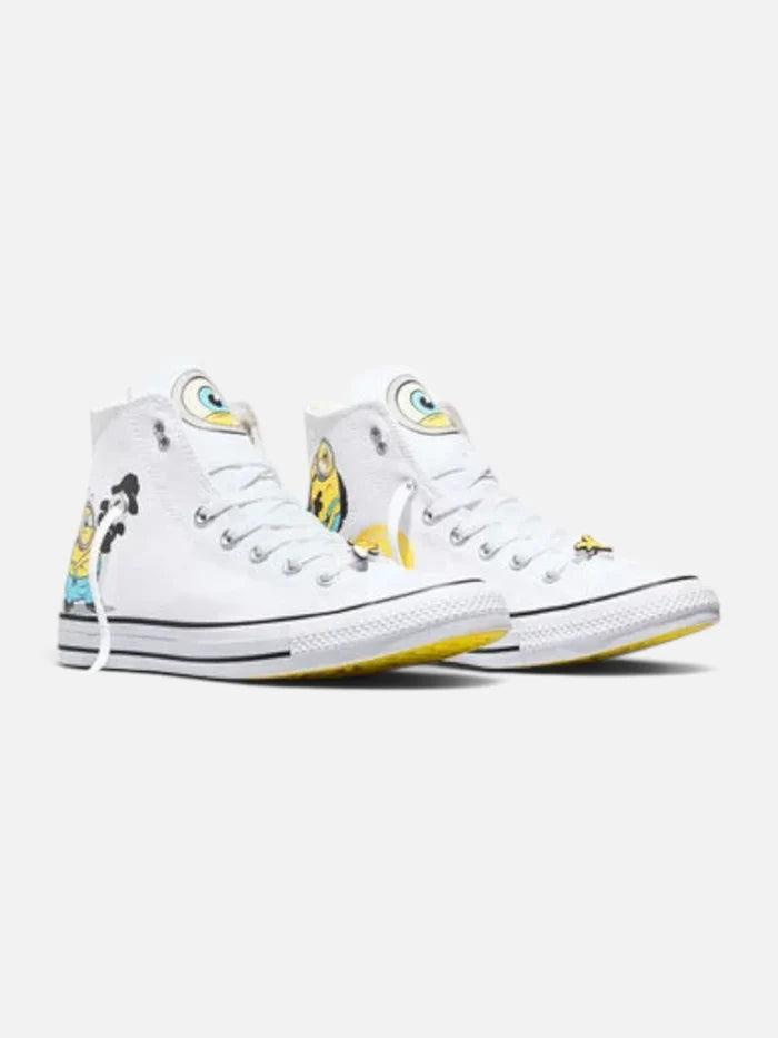 Zapatillas Converse Ctas Hi Minions Optical Blanco