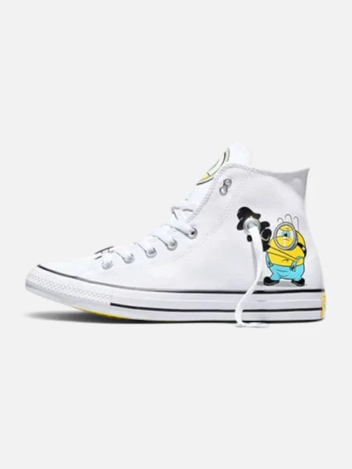 Zapatillas Converse Ctas Hi Minions Optical Blanco