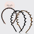 Zig Zag Headband 2pc - Black & Tort - Posh West Boutique
