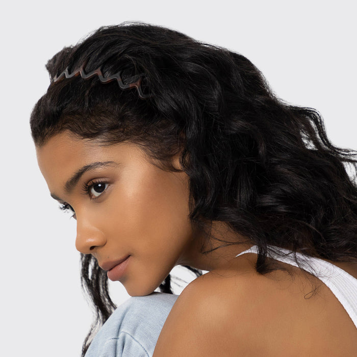 Zig Zag Headband 2pc - Black & Tort - Posh West Boutique
